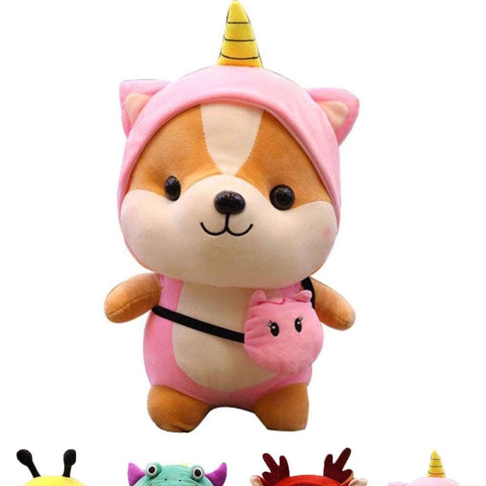 Cute Squirrel Stuffed Animal Cosplay as Pink UNICORN Plush Toys Chipmuck Soft